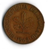 Almanya 10 Pfennig 1968-D (mp1844) - 1