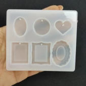 Reçine Epoksi Kalıbı - 6'li Kolye -Kod:971 - 4