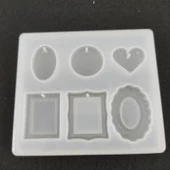 Reçine Epoksi Kalıbı - 6'li Kolye -Kod:971 - 3