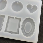 Reçine Epoksi Kalıbı - 6'li Kolye -Kod:971 - 5