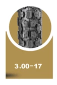 MOTOR LASTİK 300-17 Tt (İÇ LASTİKLE KULLANIMA UYGUNDUR)6pr - 3