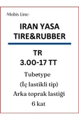 MOTOR LASTİK 300-17 Tt (İÇ LASTİKLE KULLANIMA UYGUNDUR)6pr - 5