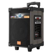 Zore LT-908 Dijital LED Göstergeli FM Radyolu Mikrofonlu TWS 8 inç Stereo Bass Kablosuz Karaoke Hoparlör thumbnail 1