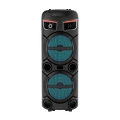 Zore GD-2809 Dijital LED Göstergeli FM Radyolu Mikrofonlu RGB TWS Çift 8 inç Stereo Bass Kablosuz Karaoke Hoparlör thumbnail 4