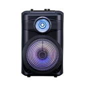 Zore GD-904 Dijital LED Göstergeli FM Radyolu Mikrofonlu RGB TWS 8 inç Stereo Bass Kablosuz Karaoke Hoparlör thumbnail 1