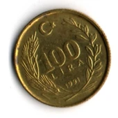 T.C. 100 Lira 1991 (mp1879) thumbnail 2