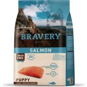 Bravery Somonlu Orta ve Büyük Irk Yavru Köpek Maması 4 Kg - 1