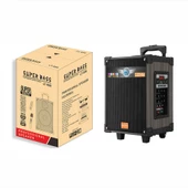 Zore LT-908 Dijital LED Göstergeli FM Radyolu Mikrofonlu TWS 8 inç Stereo Bass Kablosuz Karaoke Hoparlör thumbnail 10