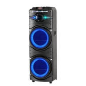 Zore GD-2016 Dijital LED Göstergeli FM Radyolu Mikrofonlu RGB TWS Çift 12 inç Stereo Bass Kablosuz Karaoke Hoparlör thumbnail 6
