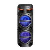 Zore GD-2809 Dijital LED Göstergeli FM Radyolu Mikrofonlu RGB TWS Çift 8 inç Stereo Bass Kablosuz Karaoke Hoparlör thumbnail 2