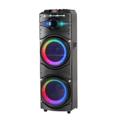 Zore GD-2016 Dijital LED Göstergeli FM Radyolu Mikrofonlu RGB TWS Çift 12 inç Stereo Bass Kablosuz Karaoke Hoparlör thumbnail 7