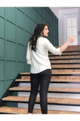 LACARINO Kadın Kahverengi Yüksek Bel Mumlu Pantolon - 3