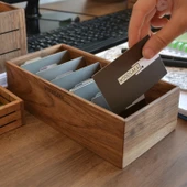 Woodsaka Gobi Kartvizit Organizer - Ceviz - 4