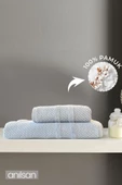 2'li Jakarlı Havlu Seti %100 Pamuk - 1 Adet El Havlusu 50x90 ve 1 Adet Banyo Havlusu 100x150 - 1