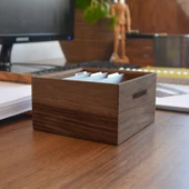 Woodsaka Gobi Kartvizit Organizer - Küçük - Ceviz Ağacından - 6
