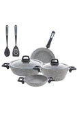 Karaca Biogranit Stella 8 Parça Servis Hediyeli Tencere Seti Gri - 3