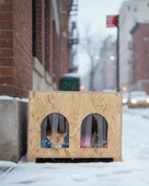 Reyo Kedi Evi Dış Ortam Uygun Ahşap Kedi Evi Double OSB Minderli 61x41x36 cm - CAT51M thumbnail 1