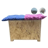 Reyo Kedi Evi Dış Ortam Uygun Ahşap Kedi Evi Double OSB Minderli 61x41x36 cm - 3
