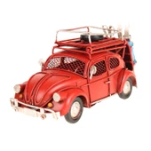 1210-3398SS-EL YAPIMI KUMBARALI FOTOĞRAF ÇERÇEVELİ KIRMIZI METAL WOSWOS 14*6*9CM - 1