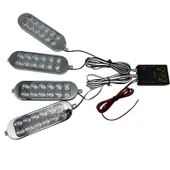 Space Flaş lamba 4lü set kumandalı kırmızı-mavi 12-50v / LAPA213 - 1
