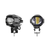 Space Space Offroad sis lambası 7x8.7x8.3cm sarı beyaz 18w+18w 12-60v set  /  LASS387 - 1