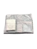 Dantelli Lüx Kadife Seccade Takımı 4 Parça Çeyizlik Bohça Gelin Seti - 3