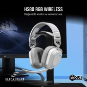Corsair HS80 RGB Wireless CA-9011236-EU Beyaz Kablosuz Kulak Üstü Oyuncu Kulaklığı thumbnail 4