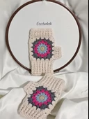 ÖRGÜ MOTİFLİ YARIM ELDİVEN - 1