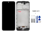 Tkgz - Samsung Galaxy M21 - SM-M215 Uyumlu Lcd Ekran Dokunmatik Orijinal ÇITALI + TAMİR SETİ - 1
