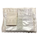 Dantelli Lüx Kadife Seccade Takımı 4 Parça Çeyizlik Bohça Gelin Seti - 6