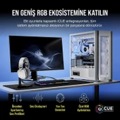 Corsair HS80 RGB Wireless CA-9011236-EU Beyaz Kablosuz Kulak Üstü Oyuncu Kulaklığı thumbnail 5