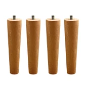 4'lü Set Ahşap 15 cm Mobilya Koltuk Kanepe Sehpa Masa Ayağı Ayakları M8 Civatalı Bağlantı Aparatlı - 7