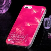 Apple iPhone SE/5S/5 Nillkin Marka Sert Kauçuk Kılıf (3D Shadow) - Koyu Pembe thumbnail 3