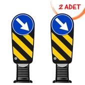 Refüj Başı Nedir Esnek Refüj Başı Tabelası Plastik Refüj Başı Levhası 100 cm Evelux (300mm) 2 ADET - 1