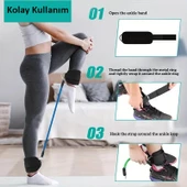 Valkyrie 6 Parça Popo Baldır Kalça Egzersiz Seti Bacak Direnç Tansiyon Lastiği Pilates Yoga Destekleyici - 5