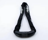 RAPTOR Bisiklet Motosiklet Kilidi Zincir Kilit - 6x90 cm Şifreli Kilit Kılıflı 5 Şifreli Siyah Renk thumbnail 3