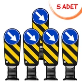 Esnek Refüj Başı Tabelası Refüj Dubası Plastik Refüj Başı Levhası Evelux 100 cm (300mm) 5 ADET - 1