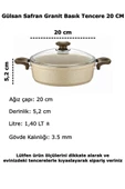 Gülsan Safran Granit Tencere Basık Pilav Tenceresi 20 CM thumbnail 2