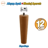 Ahşap 12 cm Bağlantı Aparatlı Mobilya Koltuk Kanepe Sehpa Masa Ayağı Ayakları M8 Civatalı - 1