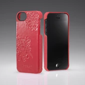 Shanghai Tang iPhone SE/5S/5 Deri Kaplamalı Sert Kılıf  - Chrysanthemum (ST-508) - 2