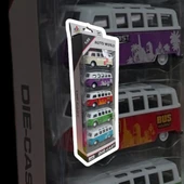 DIE CAST AUTO WORLD 1:55 ÖLÇEK VOLKSWAGEN VAN SAMBA 5 Lİ SET METAL ÇEK BIRAK ARABALAR - 2