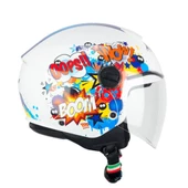 CGM 261G MINI COMICS ÇOCUK KASKI Beyaz-Mavi S thumbnail 2