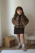 KIZ ÇOCUK LEOPAR HIRKALI ETEKLİ 2Lİ TAKIM - 2