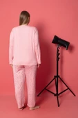 Büyük Beden Bambu İnterlok Rahat Kalıp Kadın Pijama Takımı 301752 - 2