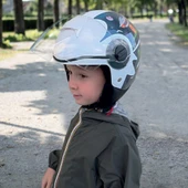 CGM 261S MINI SPACE ÇOCUK KASKI Lacivert-Beyaz YM thumbnail 4