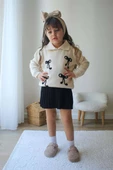 KIZ ÇOCUK FİYONK MODELLİ YAKALI TRİKO ETEKLİ TAKIM - 2