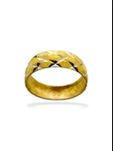 22 Ayar Altın 6 mm Hareli Bombe Çok Şık Alyans Yüzük thumbnail 1