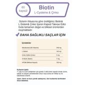 Biotin & L-Sistein & Çinko 500 Mg 60 Kapsül - 4