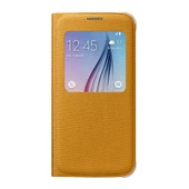 Galaxy S6 ile Uyumlu S View Cover (Tekstil) Sarı EF-CG920BYEGWW - 1