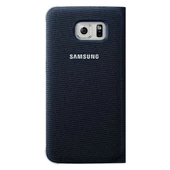 Galaxy S6 ile Uyumlu Flip Wallet (Tekstil) Siyah EF-WG920BBEGWW - 2